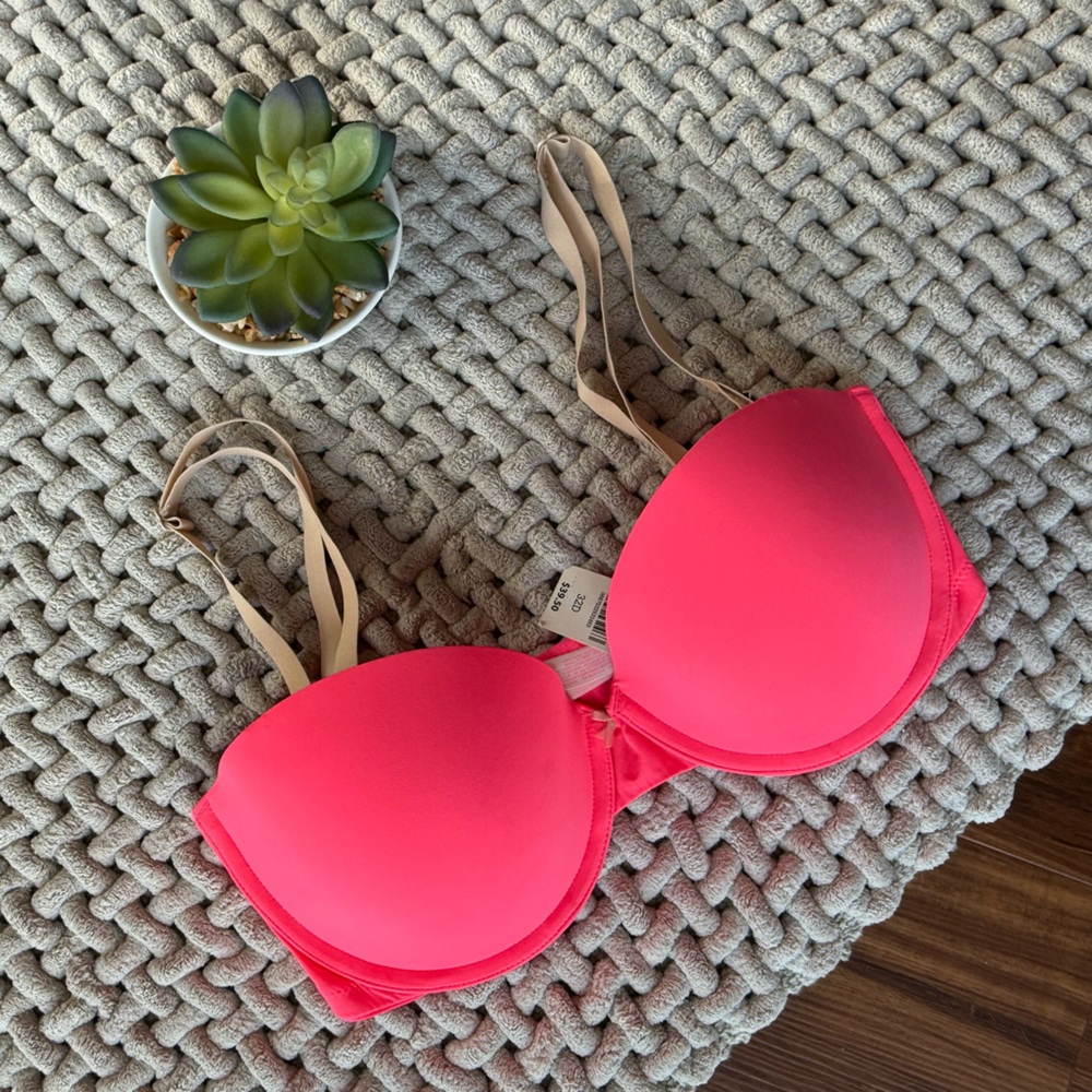 PINK | Campus Multi-Way Push-Up Neon Pink Bra | 32D